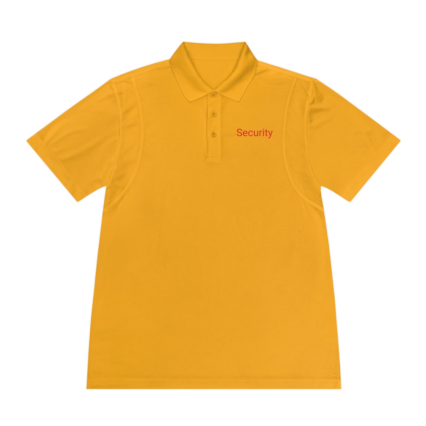 Men's Sport Polo Shirt-Security Aufdruck