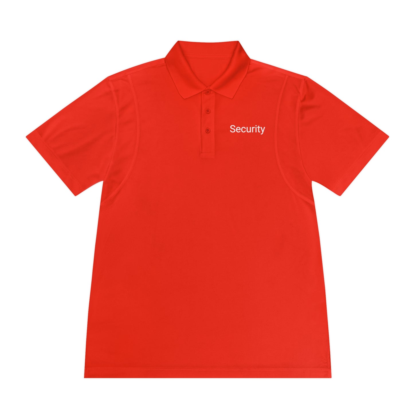 Men's Sport Polo Shirt-Security Aufdruck