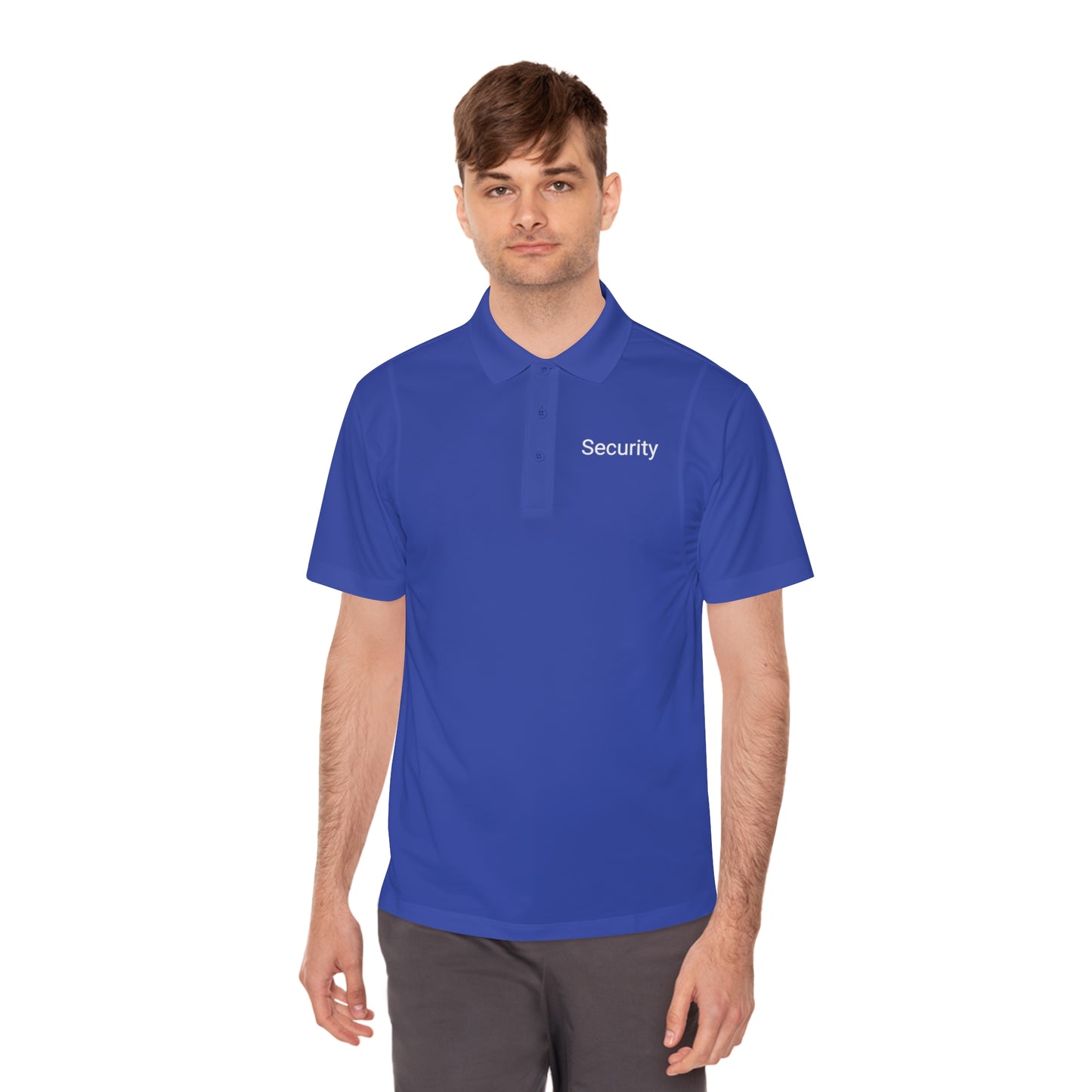 Men's Sport Polo Shirt-Security Aufdruck