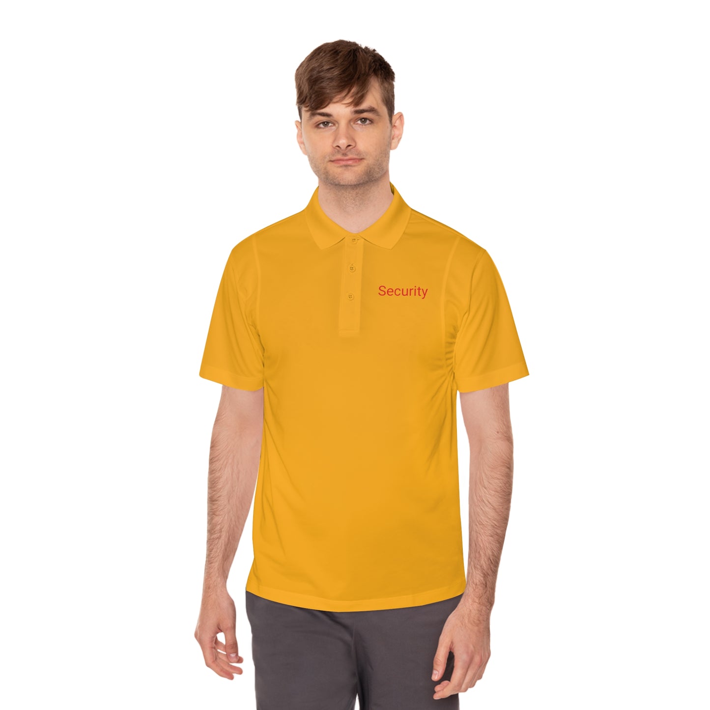 Men's Sport Polo Shirt-Security Aufdruck
