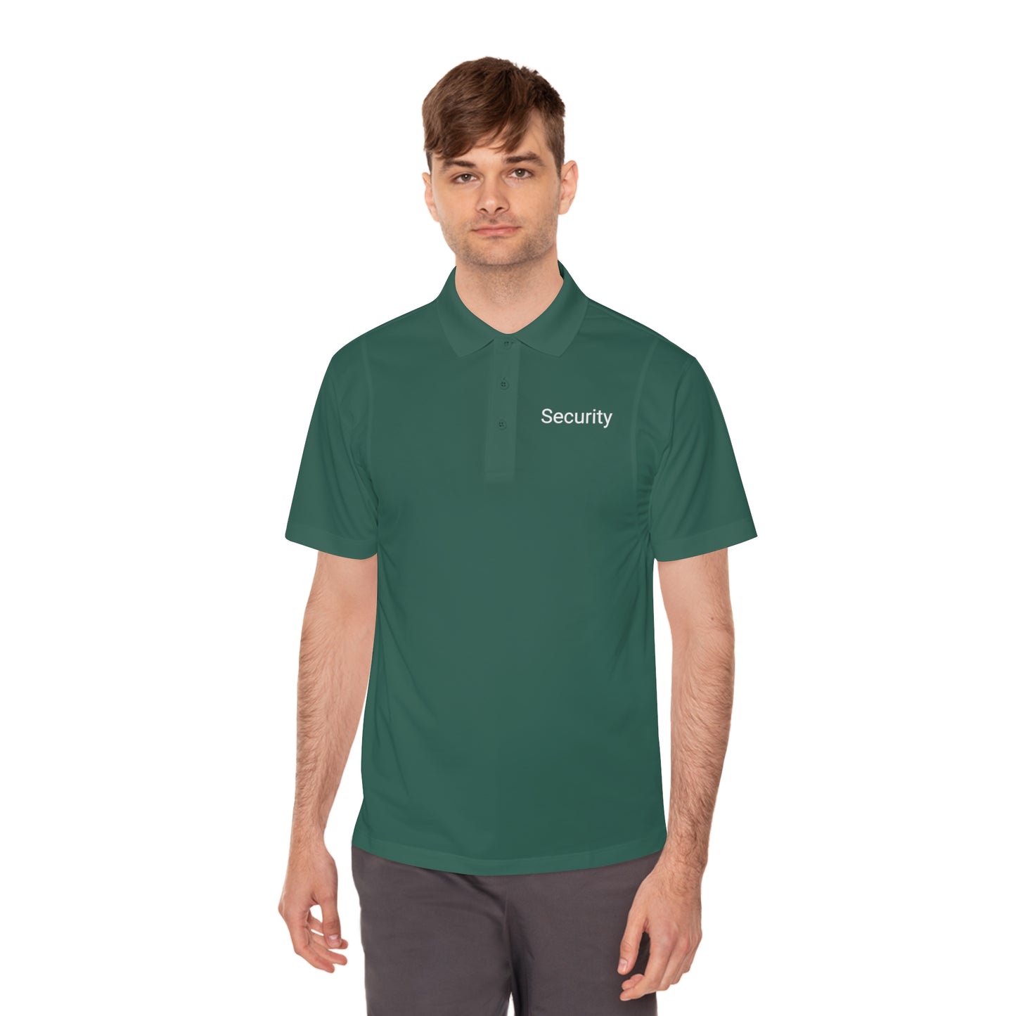 Men's Sport Polo Shirt-Security Aufdruck