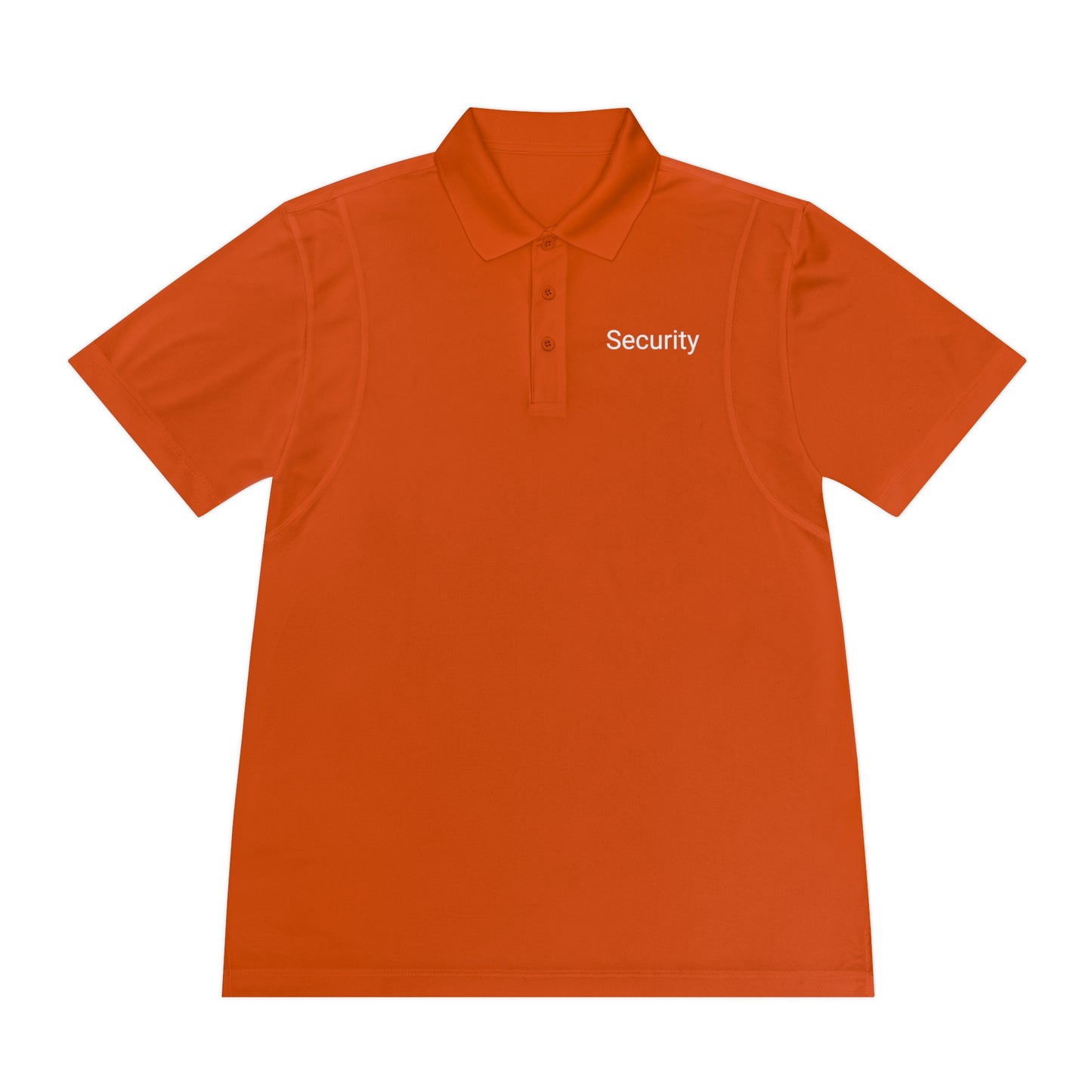 Men's Sport Polo Shirt-Security Aufdruck