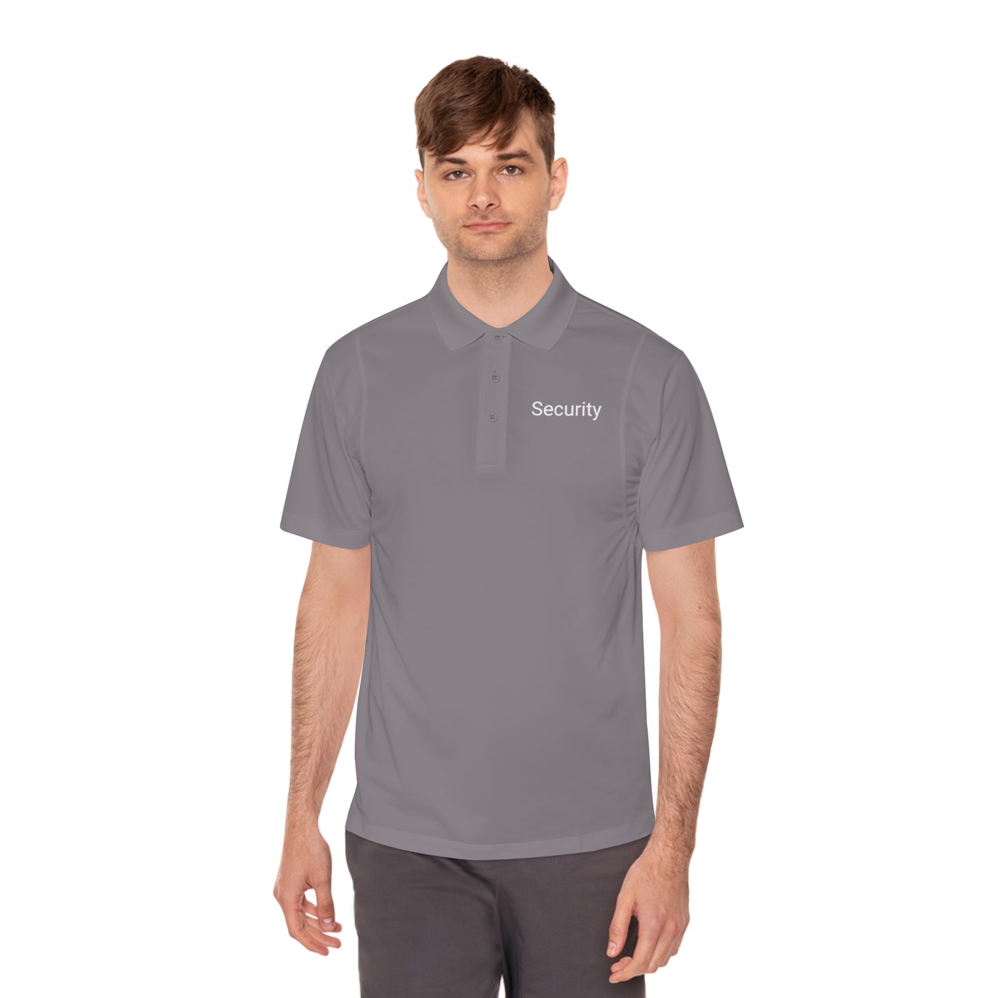 Men's Sport Polo Shirt-Security Aufdruck