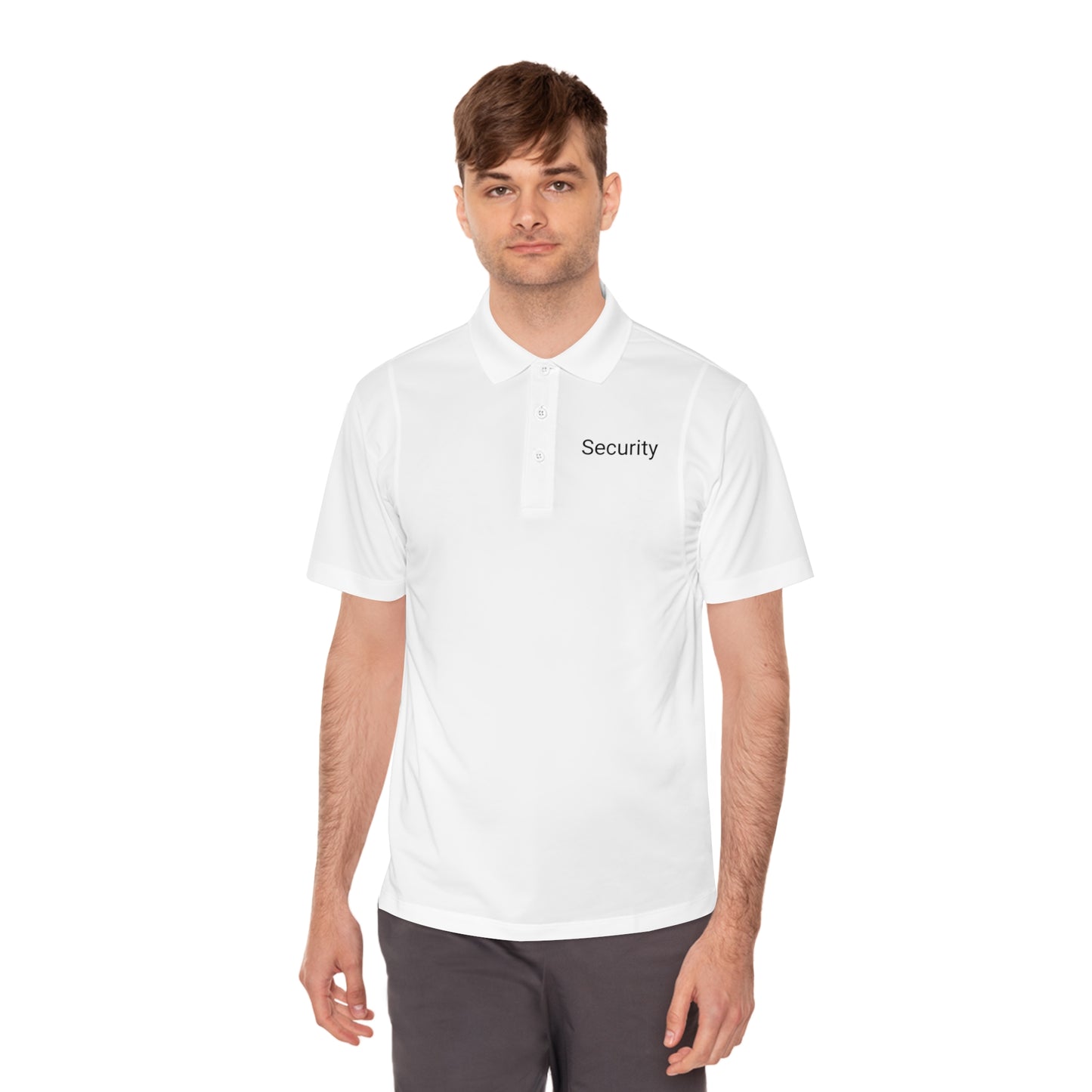 Men's Sport Polo Shirt-Security Aufdruck