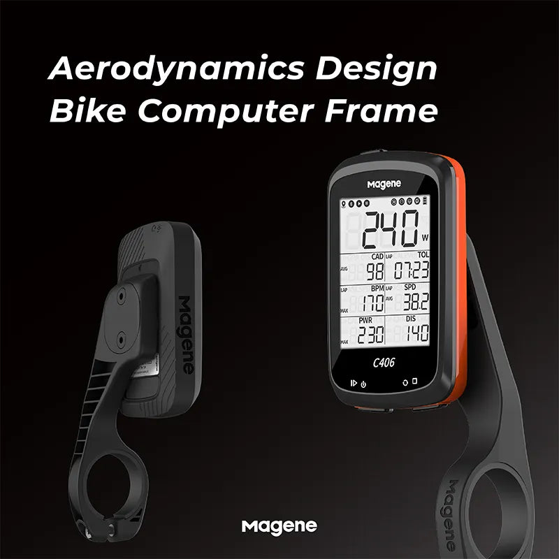 Magene GPS Bike Computer C406 Wireless Bicycle Speedometer Odometer LCD Display Waterproof Support Bluetooth Ant Data Sensor Tra