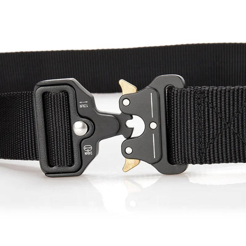 Tactical Belt Military Army Metal Buckle Heavy Duty Combat Belt Outdoor Hunting Training Nylon Belt 125/135CM Wide 3.8/4.3cm