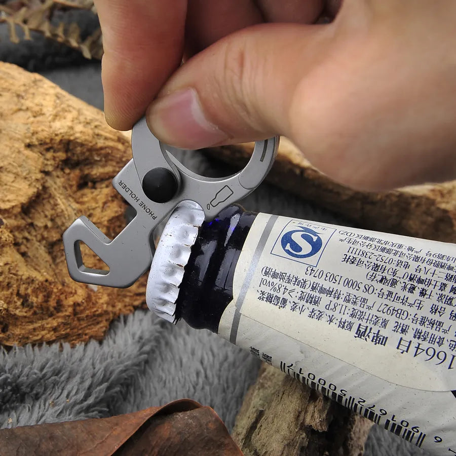Multifunction Outdoor Camping Hand Tool Fish Survival EDC Gear Mini Pocket Ultra-thin Tactical Wrench Screwdriver Bottle Opener