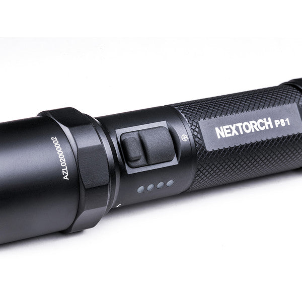 NEXTORCH P81 2.600 Lumen Einsatz LED Taschenlampe, USB-C Akkuladefunktion, Glasbrecher aus Nano-Keramik inkl. 21700 Li-Ion Akku