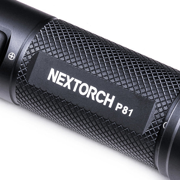 NEXTORCH P81 2.600 Lumen Einsatz LED Taschenlampe, USB-C Akkuladefunktion, Glasbrecher aus Nano-Keramik inkl. 21700 Li-Ion Akku