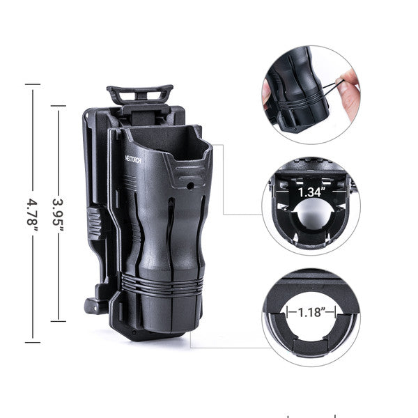 NEXTORCH V61 Taschenlampen Holster - 360 Grad drehbar, Gürtelclip mit Breitenreduktion