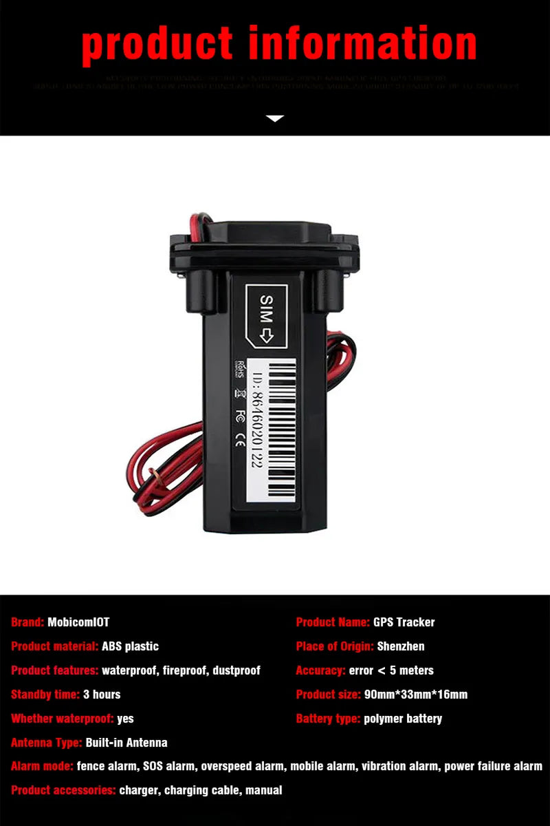 4G Mini Tracker Waterproof Builtin Battery GPS GT02 for Car vehicle gps device motorcycle with online tracking software Free App
