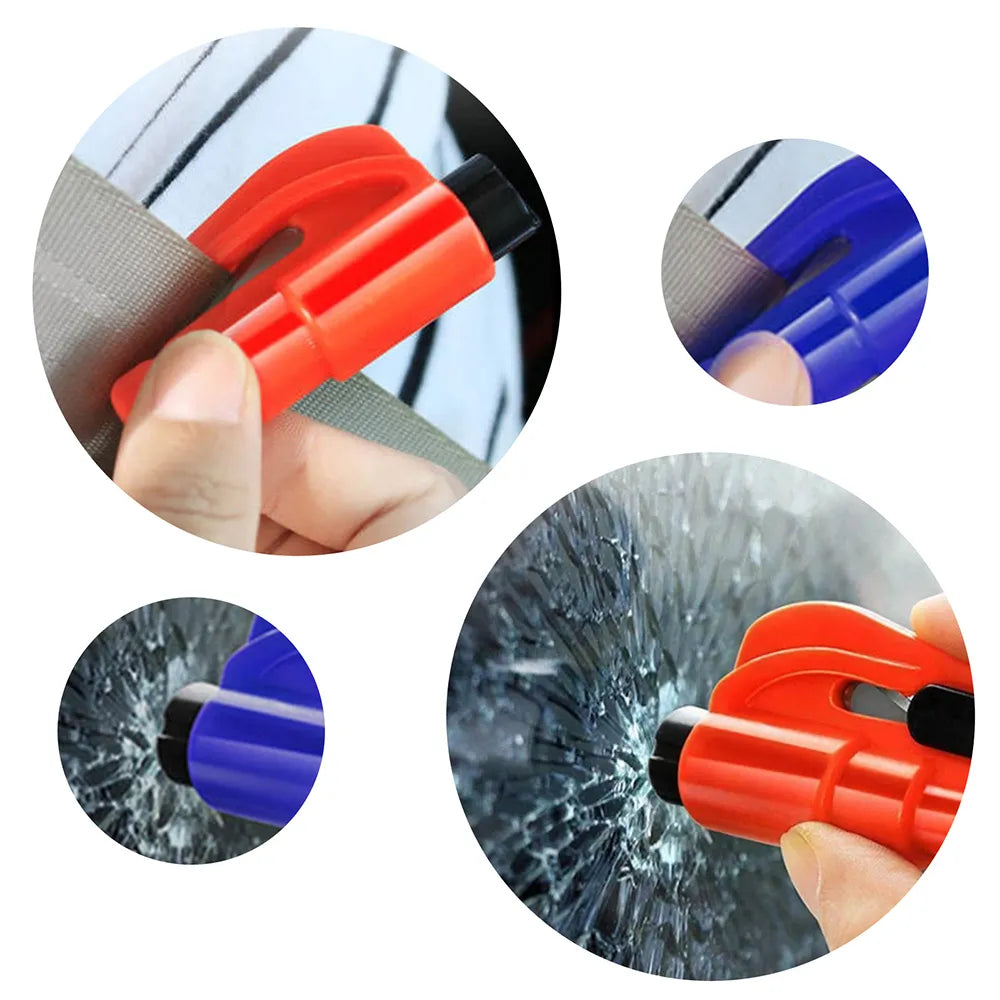 Car Safety Hammer Auto Emergency Glass Window Breaker Seat Belt Cutter Life-Saving Auto Emergency Escape Hammer Survival Whistle