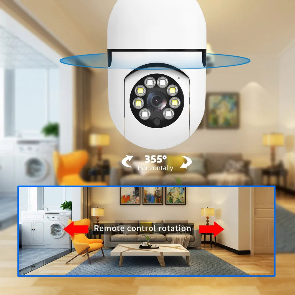 Wifi Camera Bulb 1080P CCTV IWONGOU Lamp Camera 360 Wifi Night Vision with Sd Card Indoor Home Cam