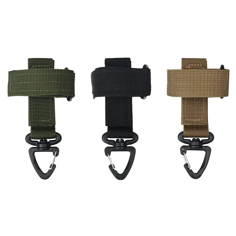 Mountaineering Buckle Outdoor Keychain Tactical Gear Clip Keeper Pouch Belt Keychain Gloves Rope Holder Military Hook Camping
