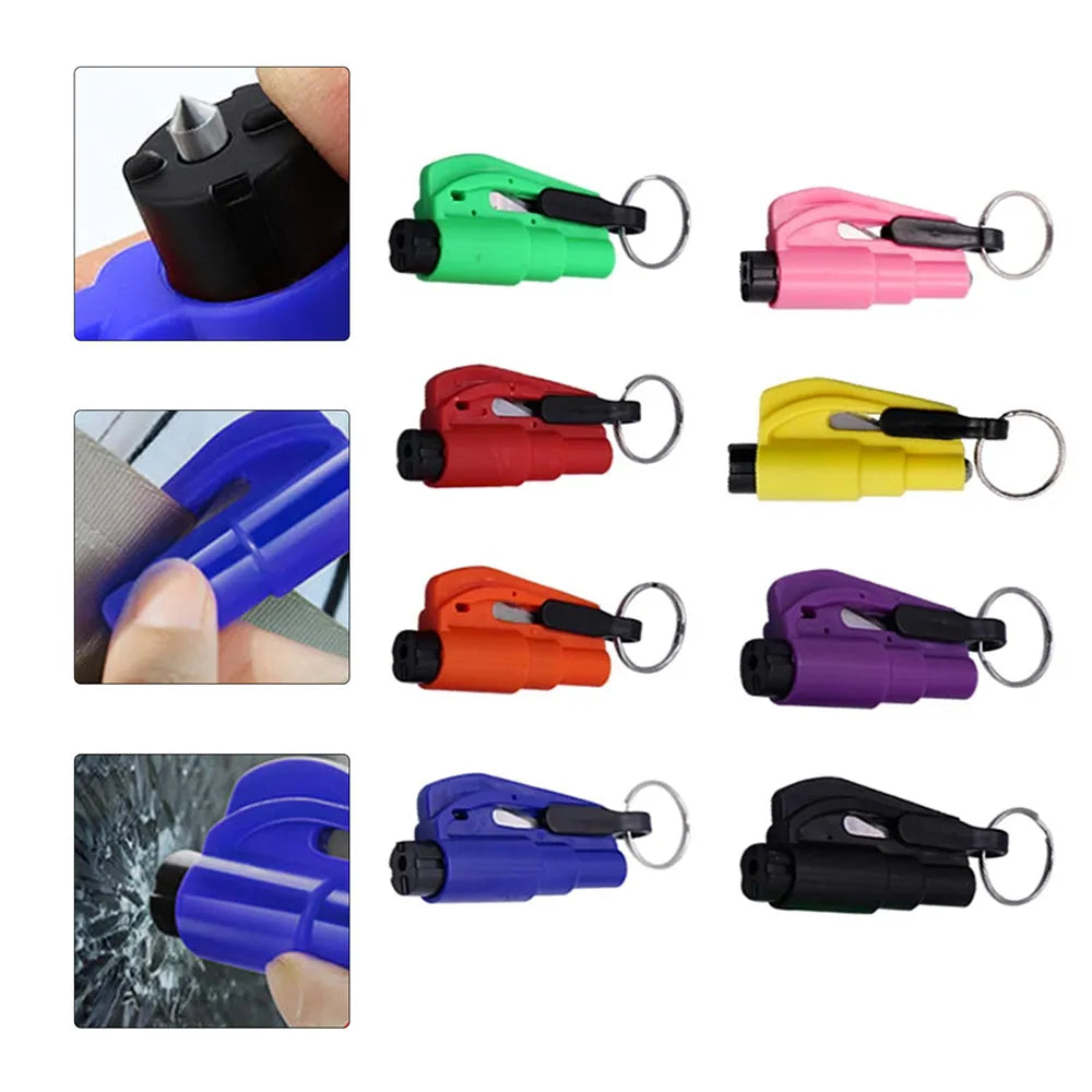 Car Safety Hammer Auto Emergency Glass Window Breaker Seat Belt Cutter Life-Saving Auto Emergency Escape Hammer Survival Whistle