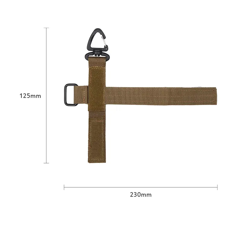 Mountaineering Buckle Outdoor Keychain Tactical Gear Clip Keeper Pouch Belt Keychain Gloves Rope Holder Military Hook Camping
