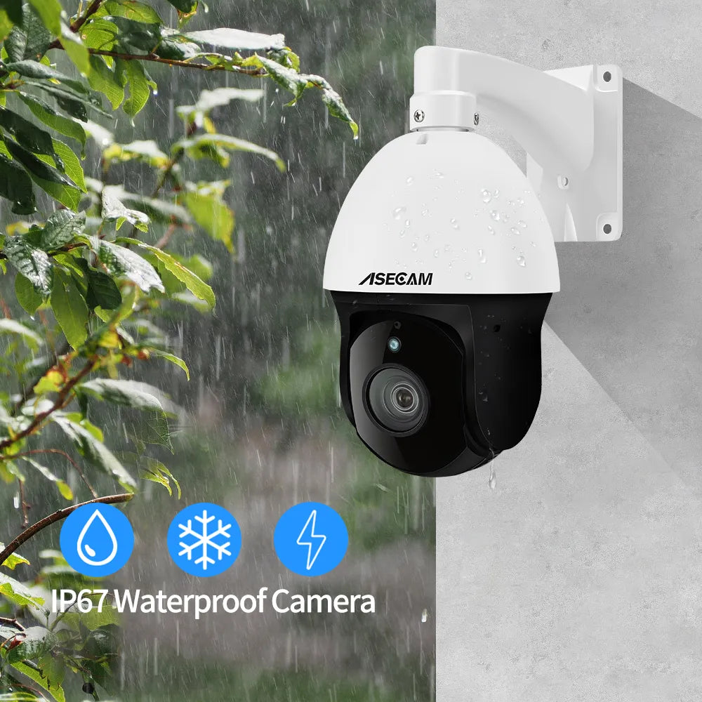 8MP 4K IP Camera Outdoor PTZ 30X Zoom CCTV Varifocal Onvif H.265 Dome POE Audio IMX415 Security Camera Hikvision Protocol