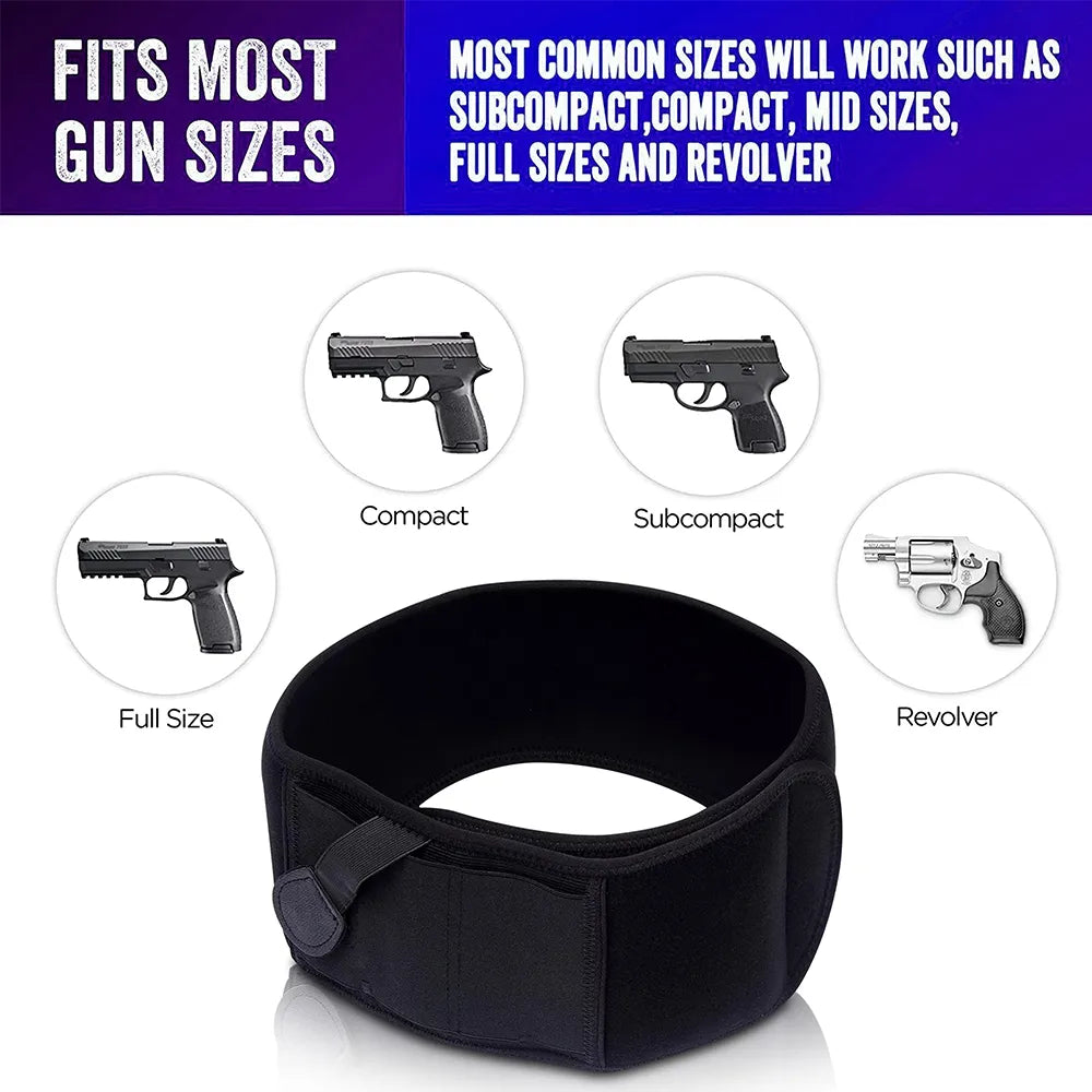 Tactical Pistol Holster Universal Handgun Hidden Holster Belt Mobile Phone Holster Outdoor Hunting Shooting Defense Gun Holster