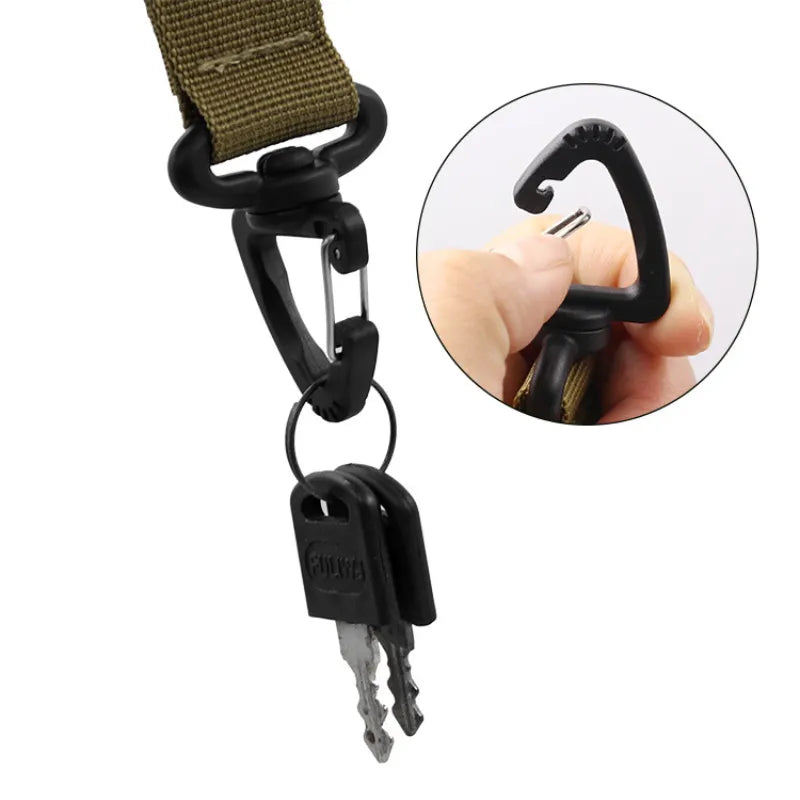 Mountaineering Buckle Outdoor Keychain Tactical Gear Clip Keeper Pouch Belt Keychain Gloves Rope Holder Military Hook Camping