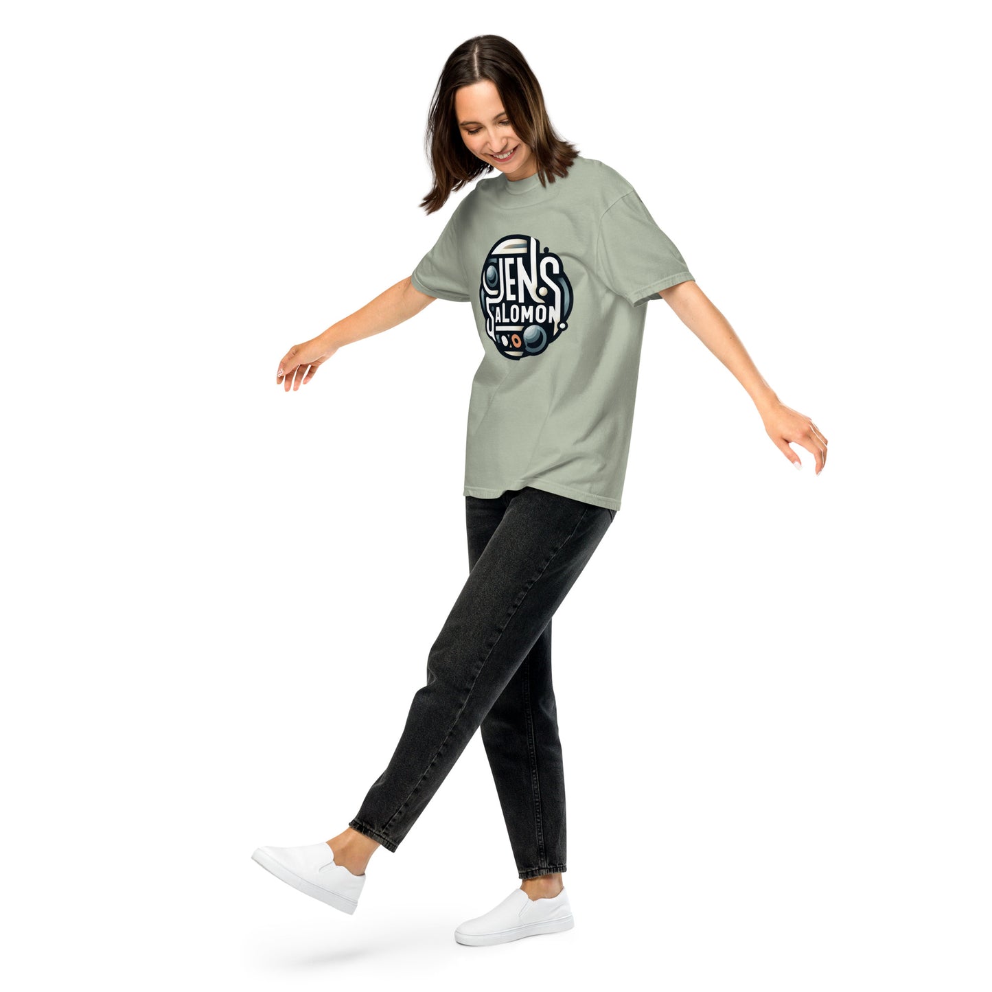 Schweres textilgefärbtes Unisex-T-Shirt