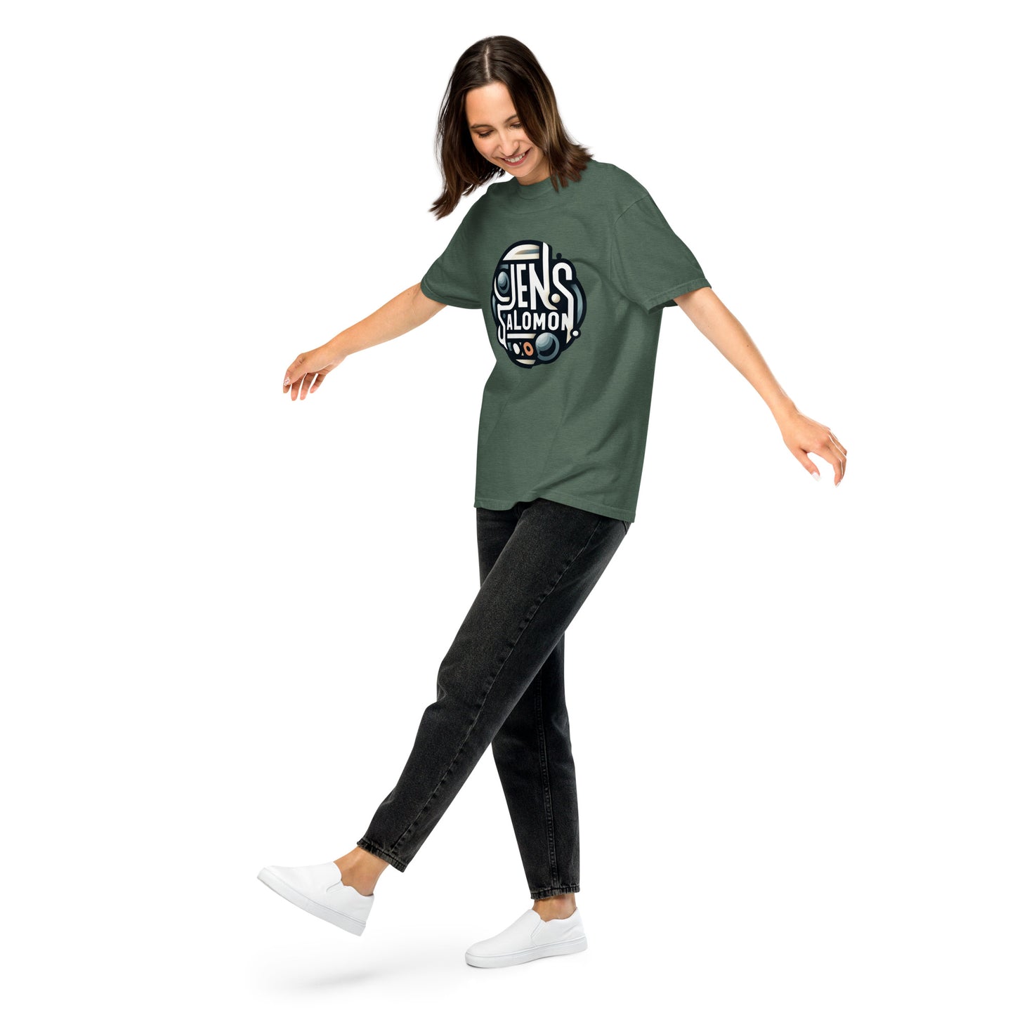 Schweres textilgefärbtes Unisex-T-Shirt