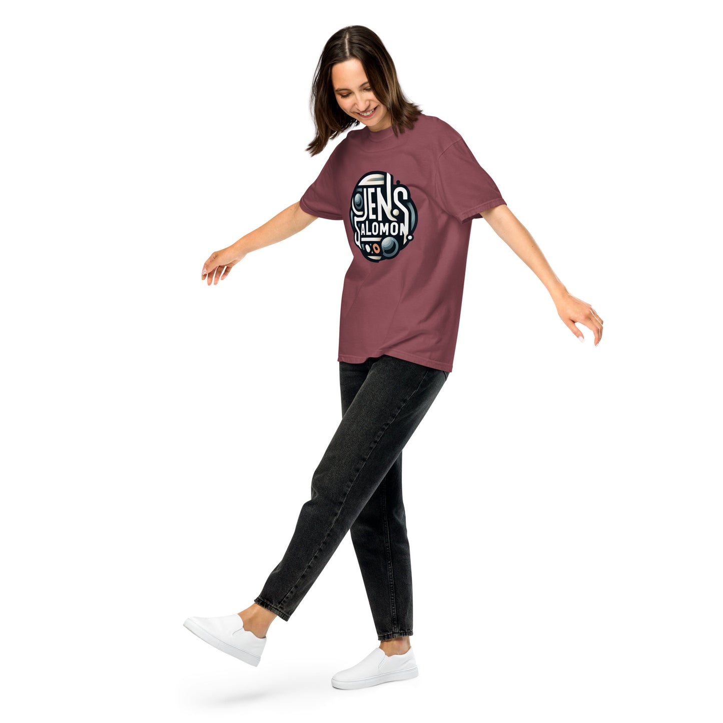 Schweres textilgefärbtes Unisex-T-Shirt