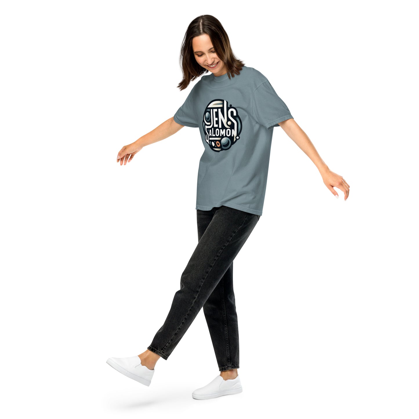 Schweres textilgefärbtes Unisex-T-Shirt