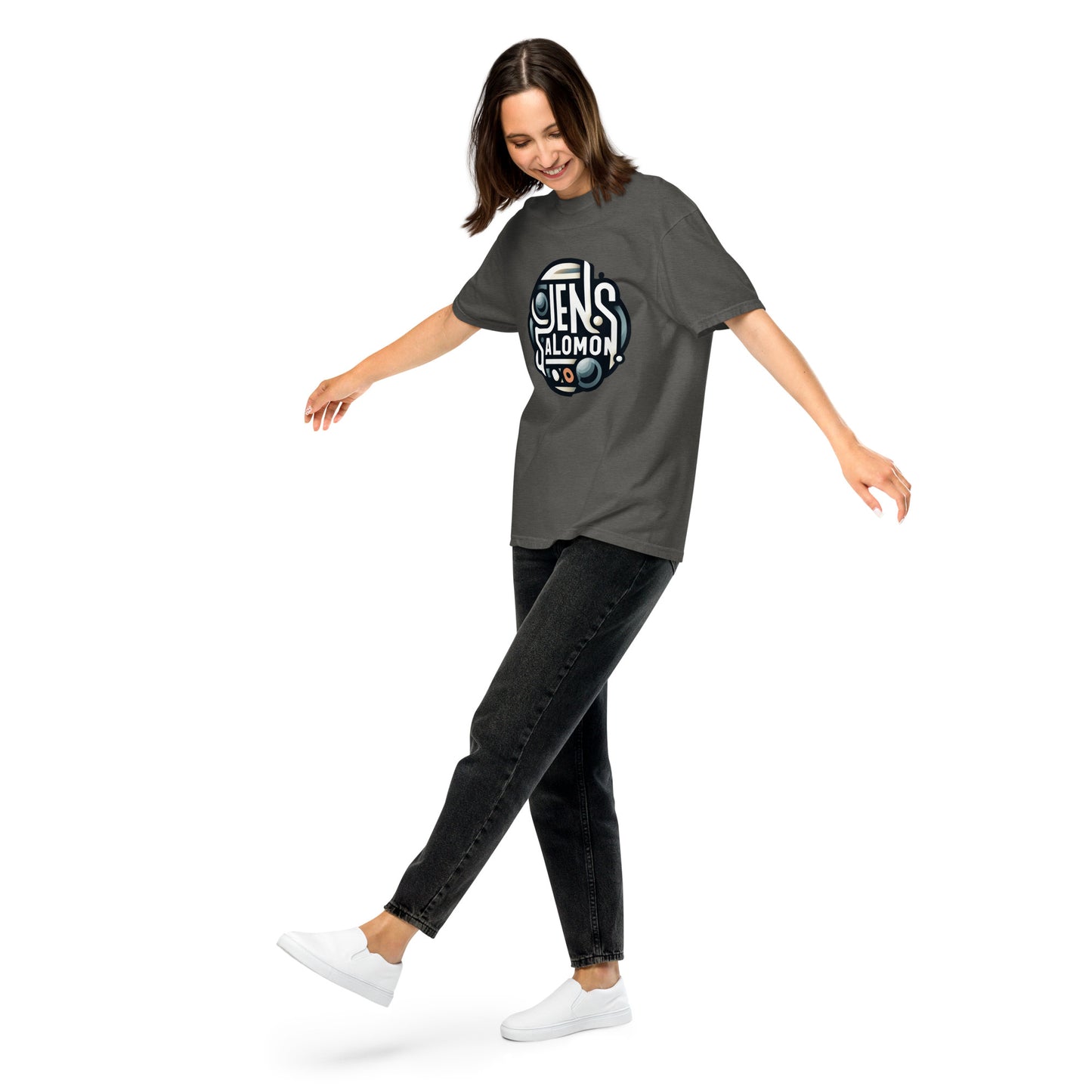 Schweres textilgefärbtes Unisex-T-Shirt