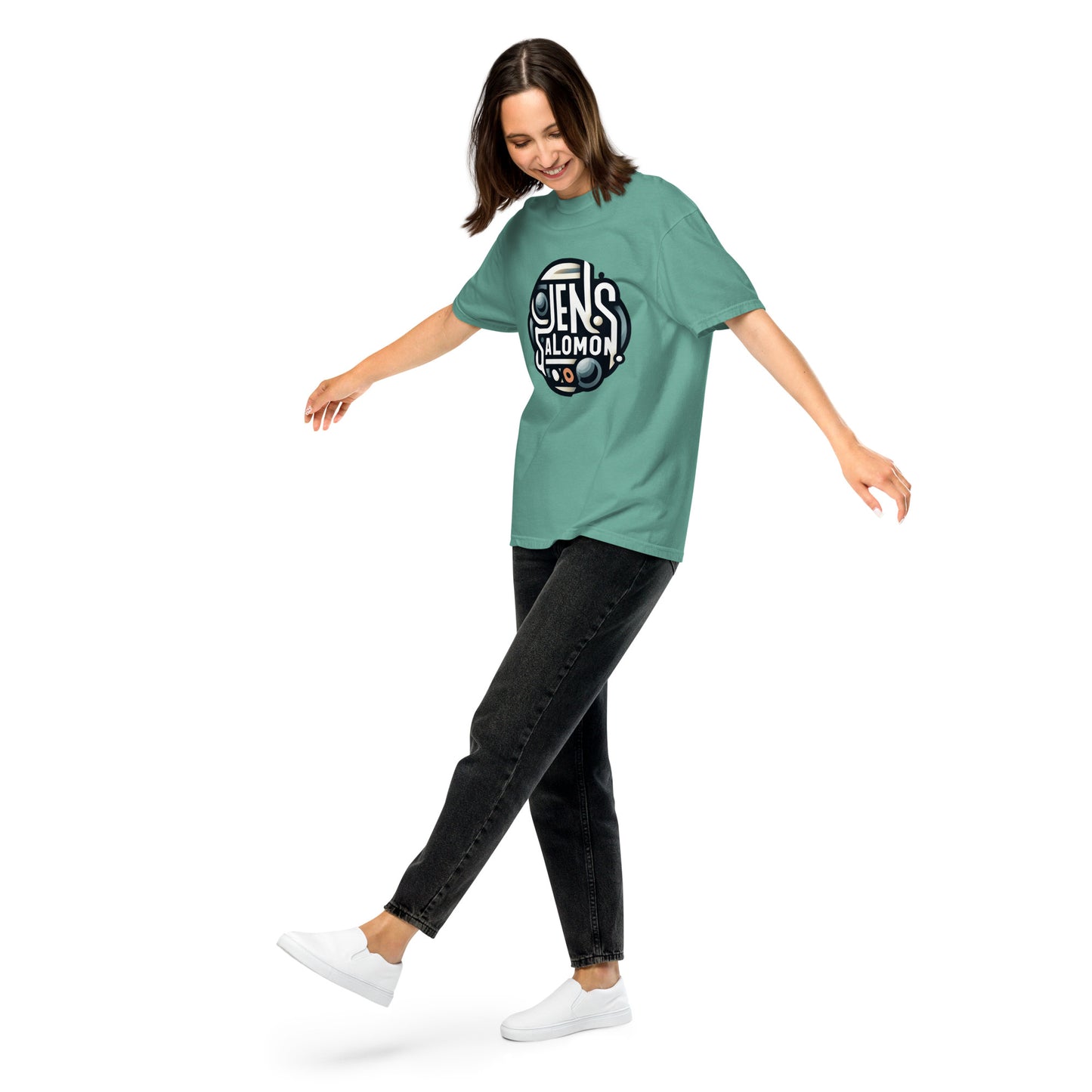 Schweres textilgefärbtes Unisex-T-Shirt