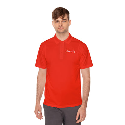 Men's Sport Polo Shirt-Security Aufdruck