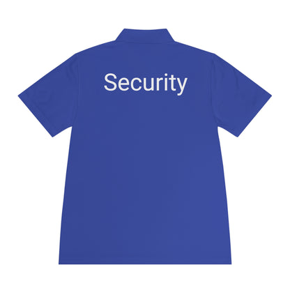 Men's Sport Polo Shirt-Security Aufdruck