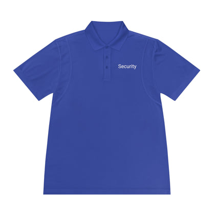 Men's Sport Polo Shirt-Security Aufdruck