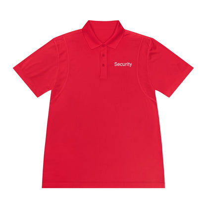 Men's Sport Polo Shirt-Security Aufdruck