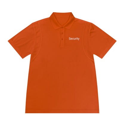 Men's Sport Polo Shirt-Security Aufdruck