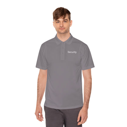 Men's Sport Polo Shirt-Security Aufdruck