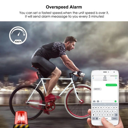 Bicycle GPS Tracker Bike TK906 Locator Long Standby Time Waterproof SOS Overspeed Alarm Bike GPS Tracker Lifetime Free Platform