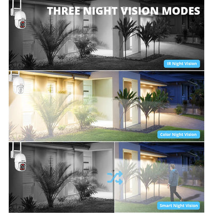 5MP WiFi Camera PTZ Security Surveillance IP Camera 2MP Wi-Fi CCTV Motion Tracking Color Night Vision CamHi CamHipro Cam